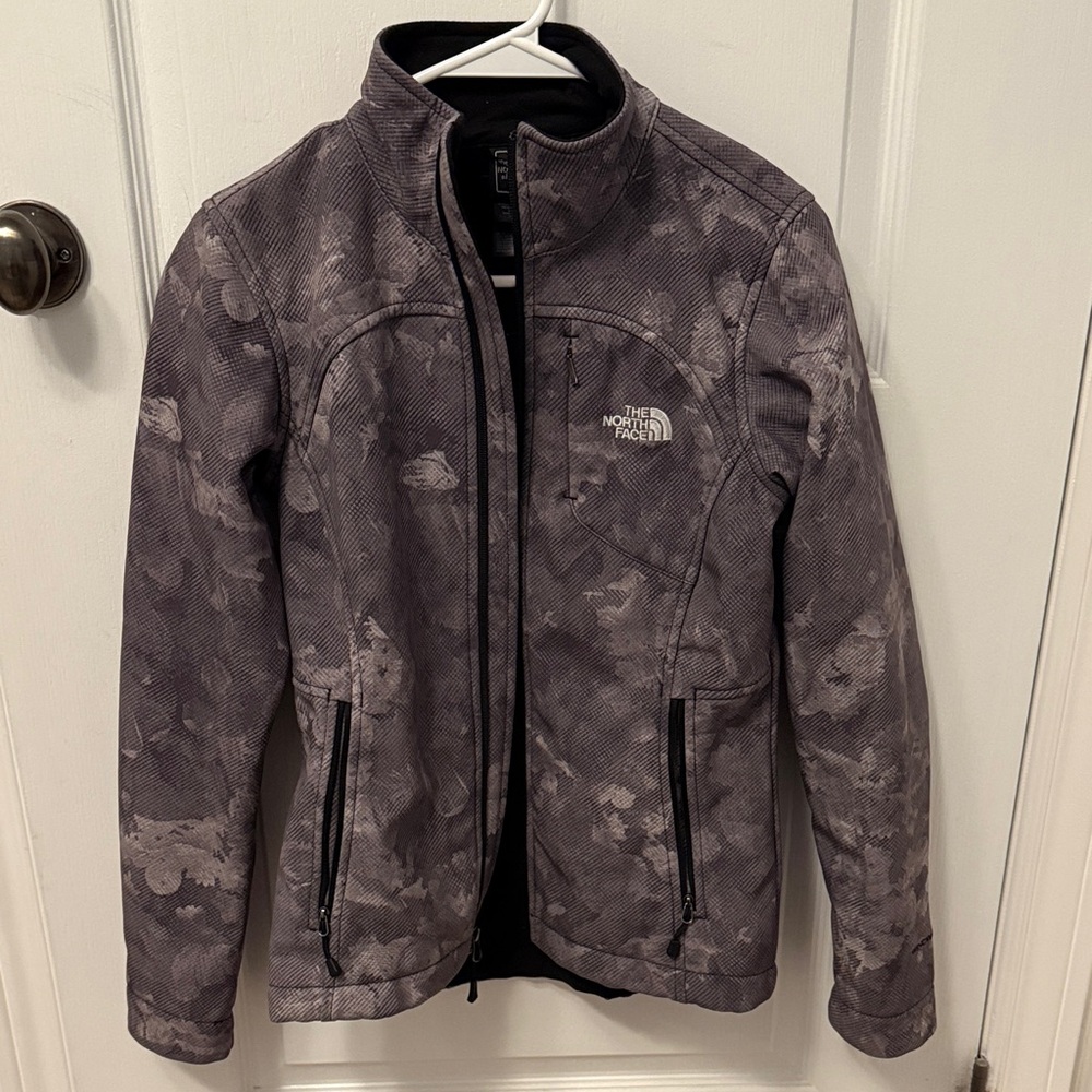 The North Face Black and Gray Patterned Jacket